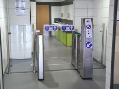Coin operated speed gate Middlesbrough Bus Station